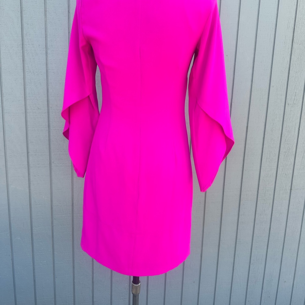 Laundry By Shelli Segal Pink Sheath Dress with Bell Sleeves - Picture 10 of 14